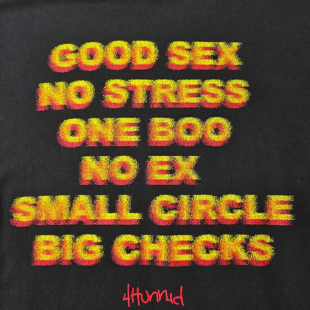 Authentic black 4Hunnid t-shirt Size Large